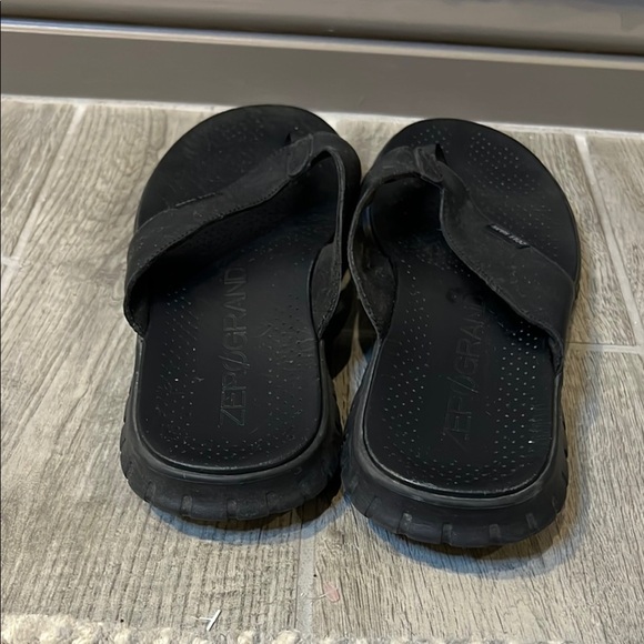 Cole Haan Zero Grand Men's Black Leather Summer Sandals size 9 - Picture 4 of 11